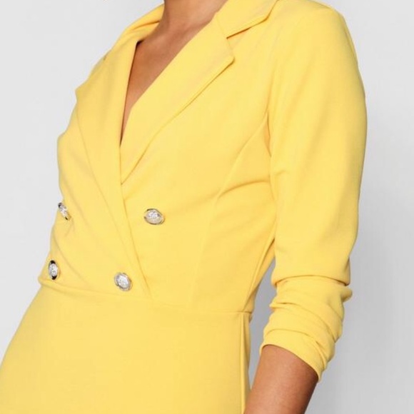 Ozzie blazer mini dress with military buttons - Picture 2 of 4